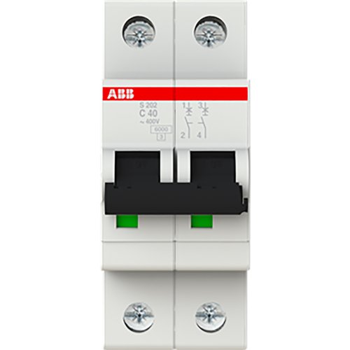 ABB automaat 2p c40 6ka S202-C40 - 9paa00000008763 - 8025042