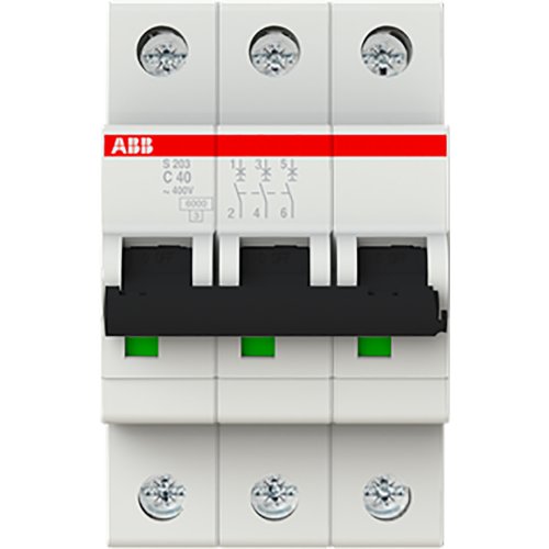ABB automaat 3p c40 6ka S203-C40 - 9paa00000008766 - 8024859