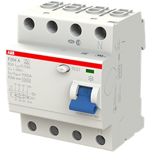 HAF aardlekschakelaar 4p 80a 30ma F 204 A 80/0,03 - 9paa00000009411 - 11003525