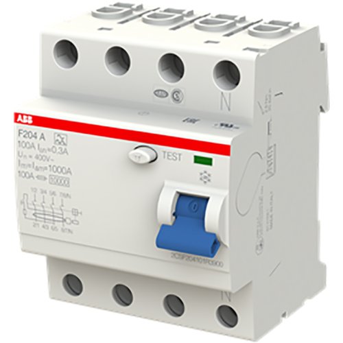 ABB aardlekschakelaar 100a 4p F204 A-100/0.3 - 9paa00000009415 - 11004373