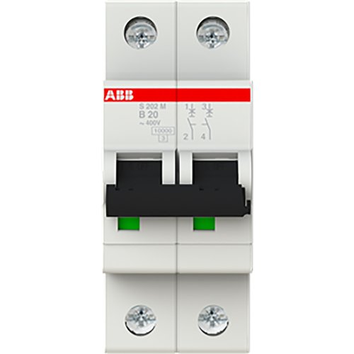 ABB Componenten 10 kA Automaat 2 polig B kar 20A - 9paa00000009993 - 20115529