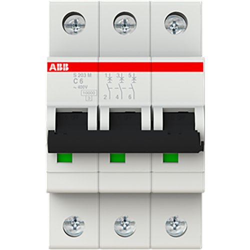 ABB automaat 3p c2 10ka S203M-C6 - 9paa00000012035 - 11011030