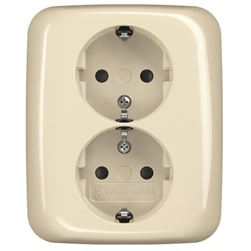 ABB Busch-Jaeger wcd ra dubbel kv inb SI cr&egrave;me - 9paa00000014909 - 20091185