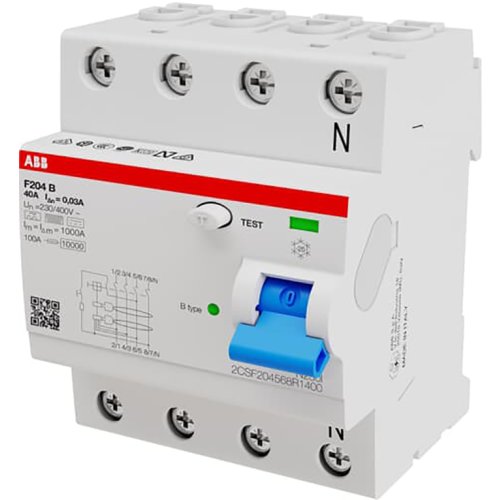 ABB aardlekschakelaar 40a 4p 30ma type b F204 B-40/0.03 - 9paa00000045531 - 11010358
