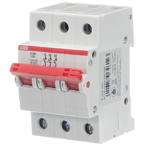ABB Componenten Aan-Uit schakelaar rood 3 polig, 100A - 9paa00000085994 - 20114132