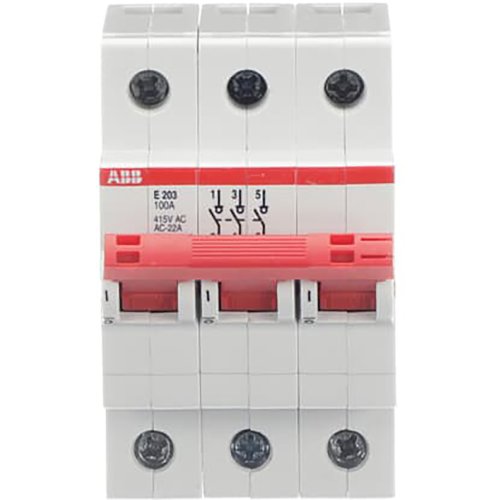 ABB Componenten Aan-Uit schakelaar rood 3 polig, 100A - 9paa00000085996 - 20114132