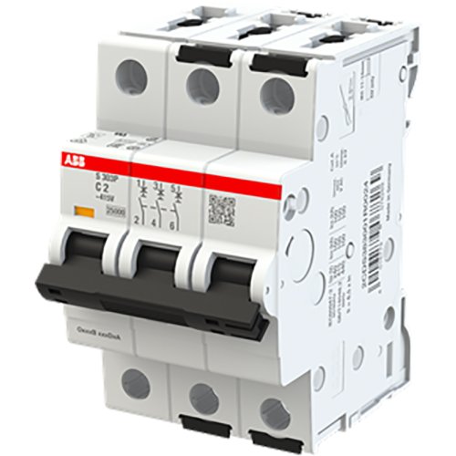 ABB Componenten Installatie automaat 25kA, 3P, Kar C 2A - 9paa00000091751 - 20116853
