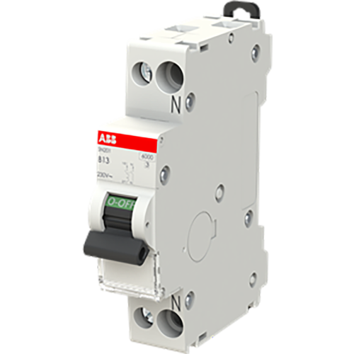 ABB Componenten Installatieautomaat 1P+N, 6kA-10kA, B kar, 13A - 9paa00000095241 - 20125150