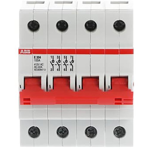 ABB hoofdschakelaar rood 4 polig 100a E 204/100R - 9paa00000095852 - 6510157
