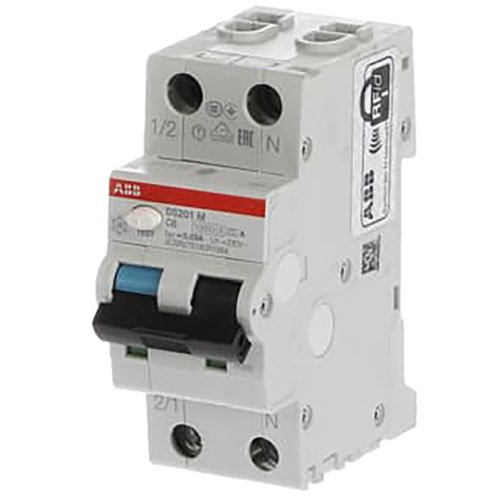 ABB Componenten Aardlekautomaat 1P+N, C kar, 6A, 30mA, 10kA - 9paa00000096066 - 20124945