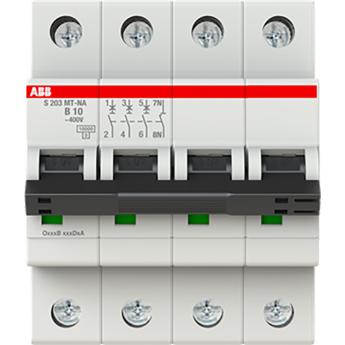 ABB Componenten Installatieautomaat S200MT 3P+N B10 10kA Tractie - 9paa00000104184 - 20116288