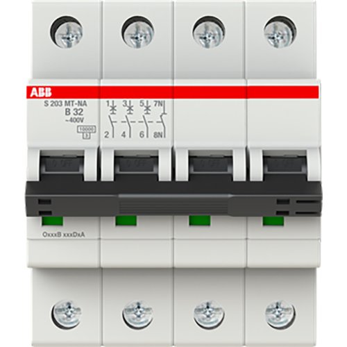 ABB Componenten Installatieautomaat Tractie B karakteristiek 10kA, 3 polig + Nul, 32A - 9paa00000104226 - 20116291