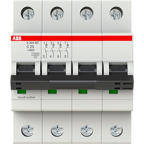 ABB Componenten Installatieautomaat Tractie  C karakteristiek 10kA, 4 polig, 25A - 9paa00000106239 - 20116606