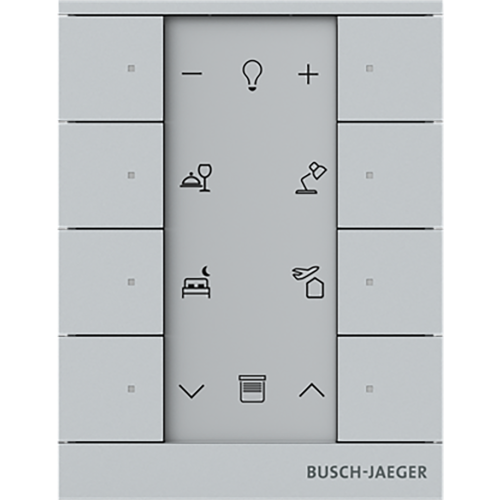 ABB Busch-Jaeger FaH Tenton Bedieningselement 8-voudig aluzilver - 9paa00000111352 - 20090583