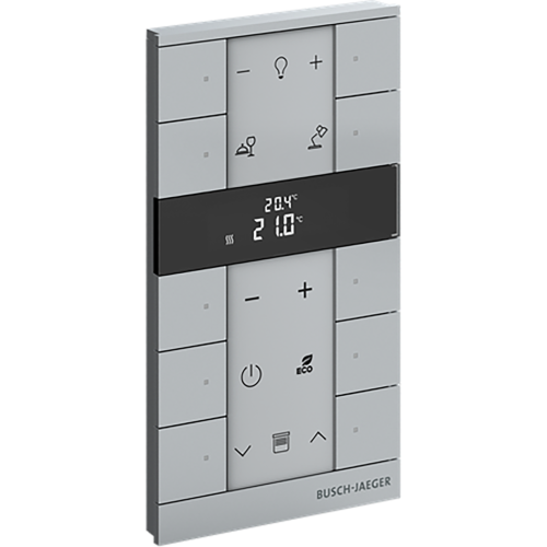 ABB Busch-Jaeger FaH Tenton thermostaat 10-voudig aluzilver - 9paa00000111362 - 20090586