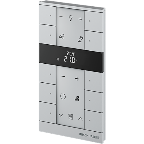 ABB Busch-Jaeger FaH Tenton thermostaat 10-voudig aluzilver - 9paa00000111363 - 20090586