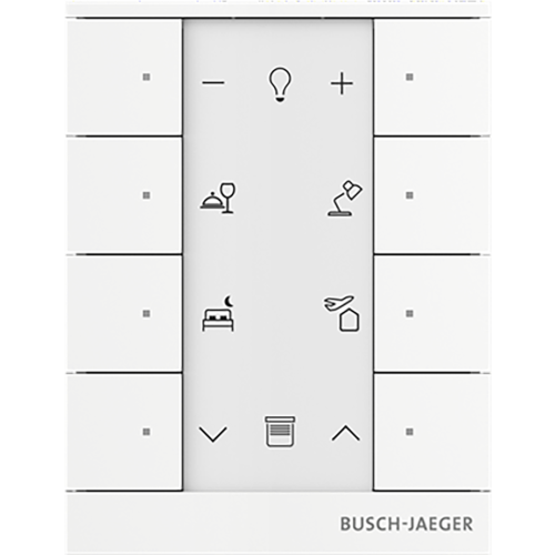 ABB Busch-Jaeger FaH Tenton Bedieningselement 8-voudig studiowit - 9paa00000111370 - 20090589