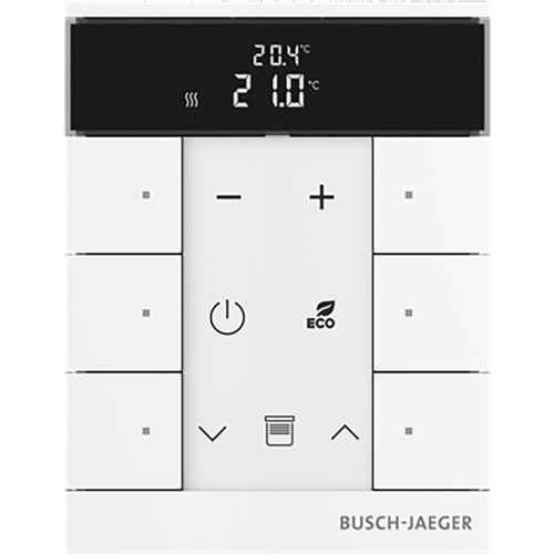 ABB Busch-Jaeger FaH Tenton thermostaat 6-voudig studiowit - 9paa00000111376 - 20090591