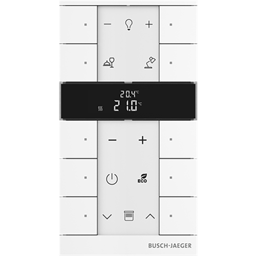 ABB Busch-Jaeger FaH Tenton thermostaat 10-voudig studiowit - 9paa00000111379 - 20090592