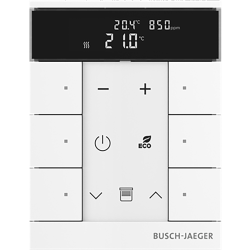 ABB Busch-Jaeger FaH Tenton thermostaat 6-voudig CO2 studiowit - 9paa00000111382 - 20090593