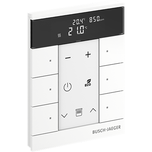 ABB Busch-Jaeger FaH Tenton thermostaat 6-voudig CO2 studiowit - 9paa00000111383 - 20090593