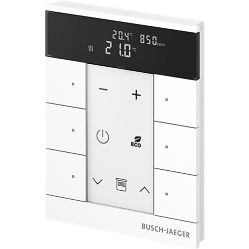 ABB Busch-Jaeger FaH Tenton thermostaat 6-voudig CO2 studiowit - 9paa00000111384 - 20090593