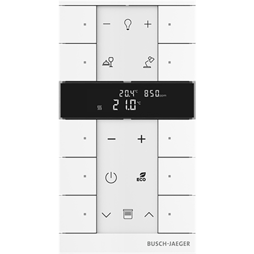 ABB Busch-Jaeger FaH Tenton thermostaat 10-voudig CO2 studiowit - 9paa00000111385 - 20090594