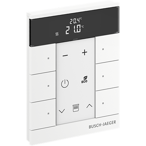 ABB Busch-Jaeger FaH Tenton thermostaat 6-voudig studiowit mat - 9paa00000111395 - 20090597