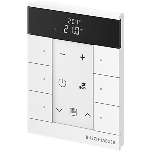 ABB Busch-Jaeger FaH Tenton thermostaat 6-voudig studiowit mat - 9paa00000111396 - 20090597
