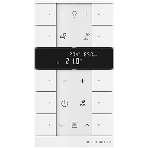 ABB Busch-Jaeger FaH Tenton thermostaat 10-voudig CO2 studiowit mat - 9paa00000111403 - 20090600
