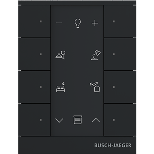 ABB Busch-Jaeger FaH Tenton Bedieningselement 8-voudig zwart mat - 9paa00000111406 - 20090601