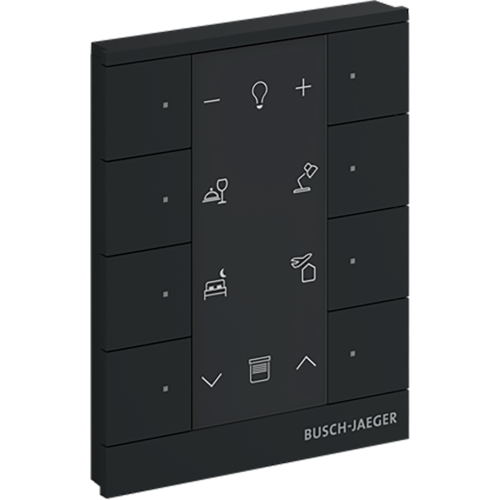ABB Busch-Jaeger FaH Tenton Bedieningselement 8-voudig zwart mat - 9paa00000111407 - 20090601