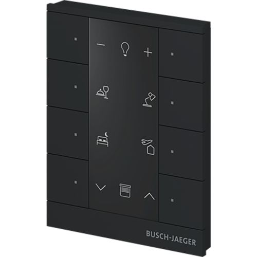 ABB Busch-Jaeger FaH Tenton Bedieningselement 8-voudig zwart mat - 9paa00000111408 - 20090601