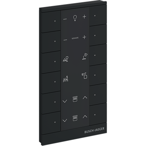 ABB Busch-Jaeger FaH Tenton Bedieningselement 12-voudig zwart mat - 9paa00000111410 - 20090602
