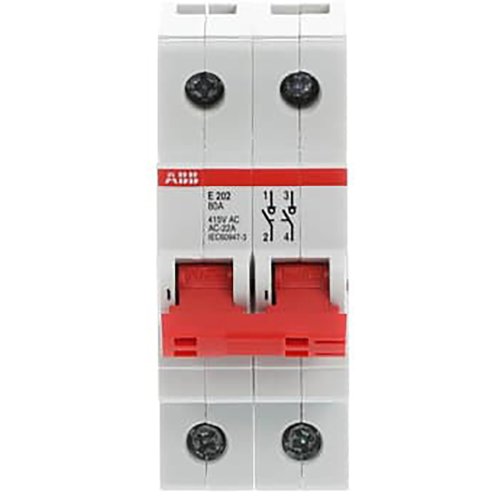 ABB Componenten Aan-Uit schakelaar, rood 2 polig, 80A - 9paa00000130441 - 20114124