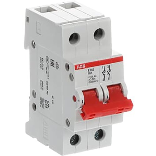 ABB Componenten Aan-Uit schakelaar, rood 2 polig, 80A - 9paa00000130443 - 20114124