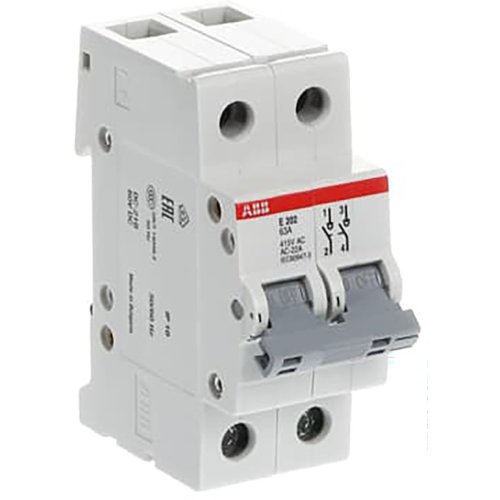 ABB Componenten Aan-Uit schakelaar, grijs 2 polig, 63A - 9paa00000130449 - 20114128