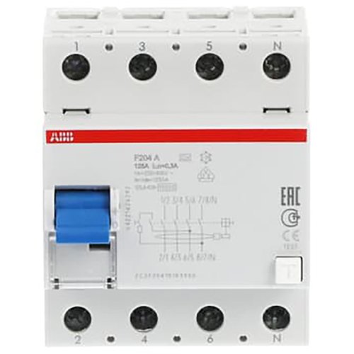 ABB Componenten Aardlekschakelaar 4P, 125A, 300mA, A type - 9paa00000130558 - 20124008