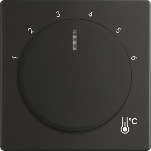 ABB Busch-Jaeger cpl v thermostaat 1094/97U f-matzwart - 9paa00000132601 - 20088532
