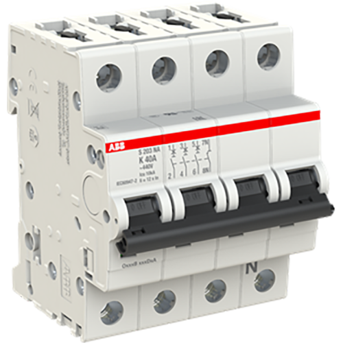 ABB automaat 3p+n k40 6ka S203-K40NA - 9paa00000140323 - 8024845