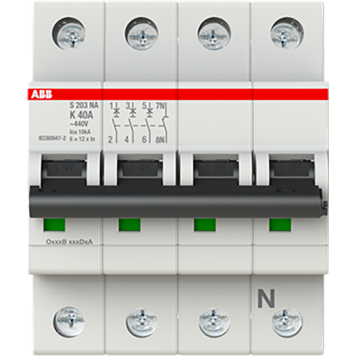 ABB automaat 3p+n k40 6ka S203-K40NA - 9paa00000140467 - 8024845