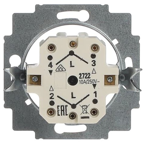 B&J jaloezieschakelaar 2p v slot inbouw 2722 USL-101 - 9paa00000147556 - 3130330