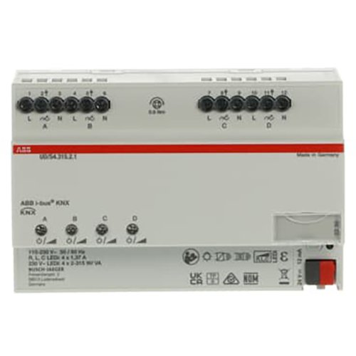 ABB Busch-Jaeger KNX UD/S4.315.2.1 LED Dimmer, 4-voudig, 315 W/VA - 9paa00000149439 - 20090304