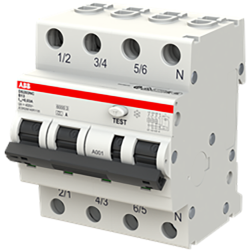 ABB Componenten Aardlekautomaat 3P+N, B Kar, 13A, 30mA, 6kA A type - 9paa00000156464 - 20124818