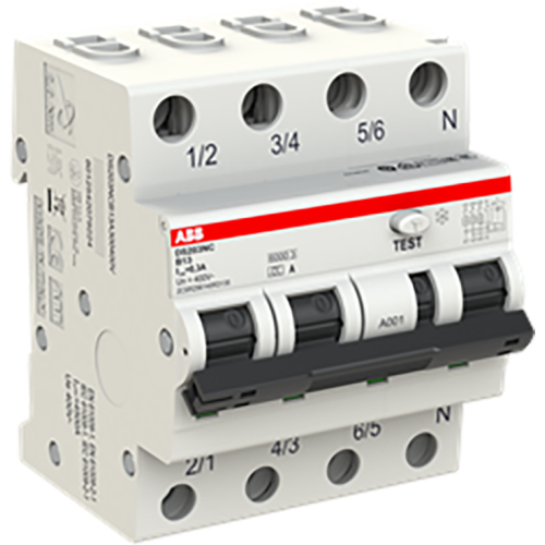ABB Componenten Aardlekautomaat 3P+N, B Kar, 13A, 300mA, 6kA A type - 9paa00000156839 - 20124855
