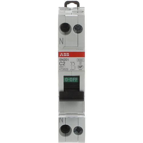 ABB Componenten Installatieautomaat 1P+N - N Links - 6 kA - C Char. - 2A - 9paa00000161307 - 20125166