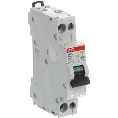 ABB Componenten Installatieautomaat 1P+N - N Links - 6 kA - C Char. - 2A - 9paa00000161309 - 20125166