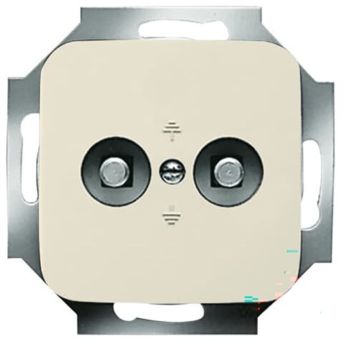 ABB Busch-Jaeger aardingscontactdoos + cpl 2v inb SI cr&egrave;m - 9paa00000163863 - 20090281