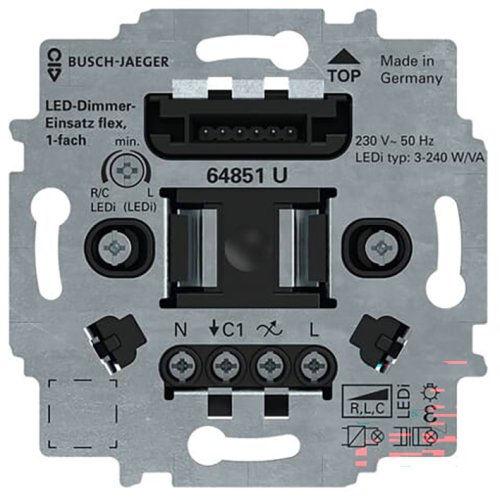 B&J flex led dimmer sokkel 1-voudig 64851 U - 9paa00000165933 - 11004241