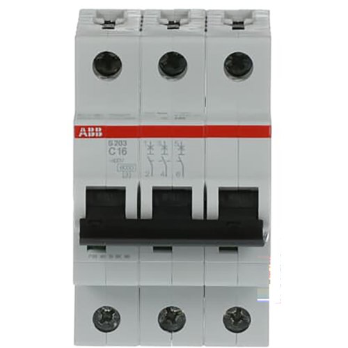 ABB automaat 3p c16 6ka S203-C16 - 9paa00000167681 - 8024560